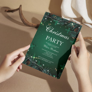 Merry Christmas Red Typography Invitation