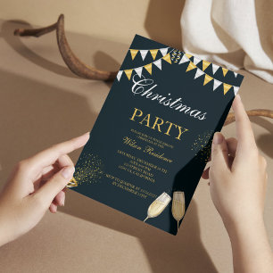 Merry Christmas Red Typography Invitation