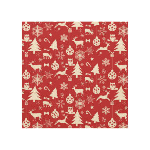 Merry Christmas: Red Vintage Collection Wood Wall Art
