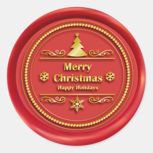 Merry Christmas Red Wax Seal