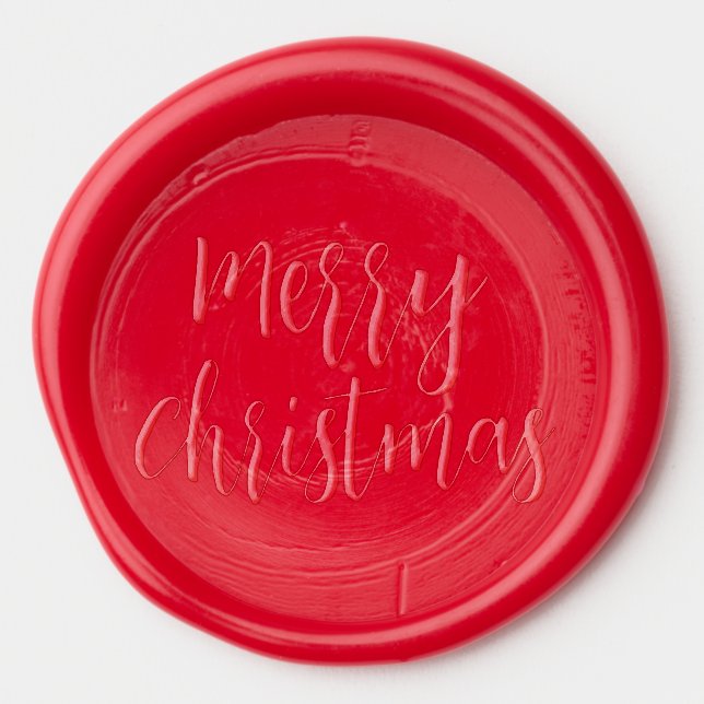 Merry Christmas Red Wax Seal Sticker (Front)