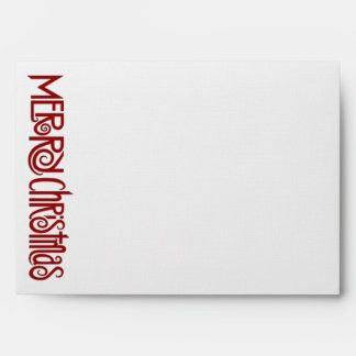 Merry Christmas red white A7 Envelope