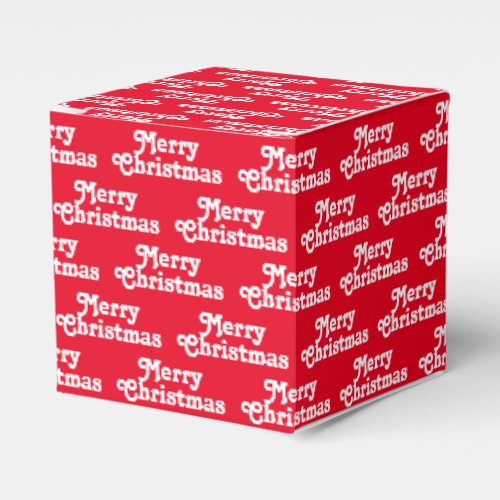 Merry Christmas red white Holiday Gift Favor Boxes