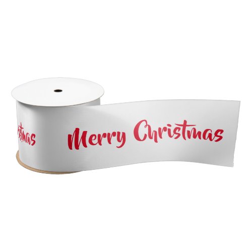 Merry Christmas red words Satin Ribbon