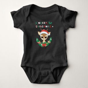 Merry Christmas Reindeer Baby Bodysuit