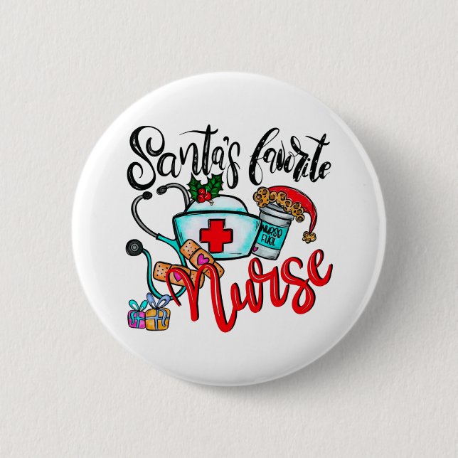 Merry Christmas Reindeer Button (Front)
