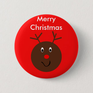 Merry Christmas Reindeer Button Party Favors