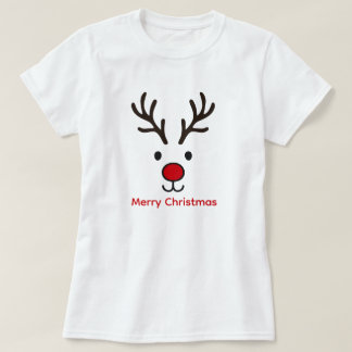 Merry Christmas Reindeer Cute Xmas Personalized T-Shirt
