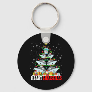 Merry Christmas Reindeer Elf Santa Cruise Ships Xm Keychain