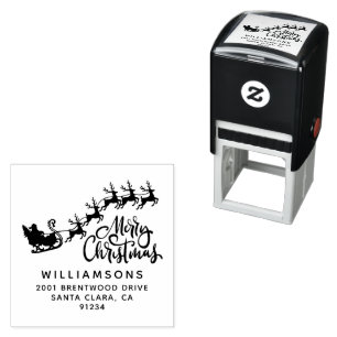 Merry Christmas Reindeer Family Self-inking Stamp
