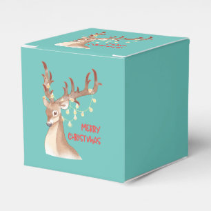 Merry Christmas Reindeer Favor Boxes