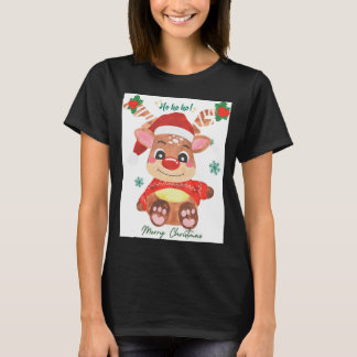 Merry Christmas Reindeer Festive Fun Toddler T-Shirt