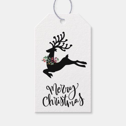 Merry Christmas Reindeer  Gift Tags