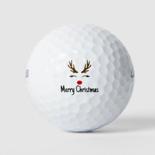 Merry Christmas Reindeer Golf Balls