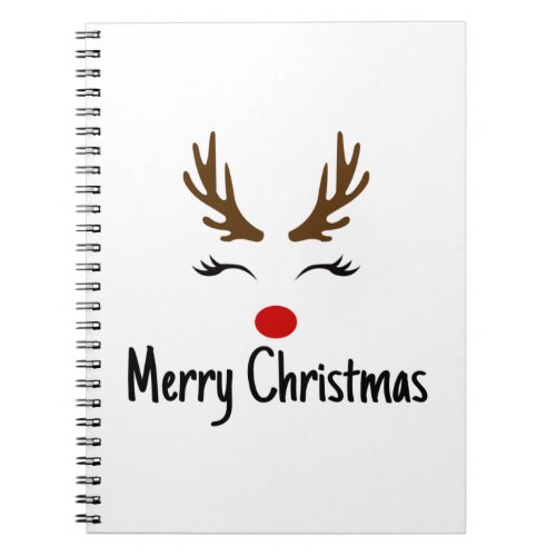 Merry Christmas Reindeer Notebook
