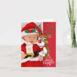 Merry Christmas Reindeer Photo Card