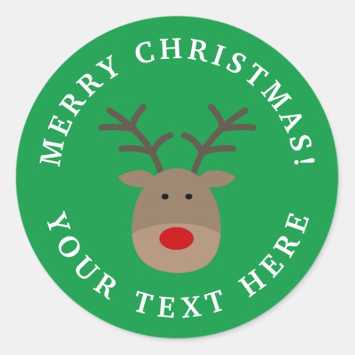 Merry Christmas reindeer stickers  envelope seals