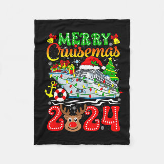 Merry Christmas Reindeer Xmas Family Men Women Fleece Blanket