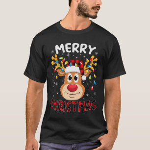 Merry Christmas Reindeer Xmas Family Men Women Kid T-Shirt