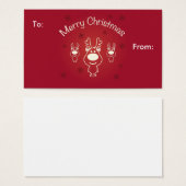 Merry Christmas Reindeers Gift Card (Front & Back)