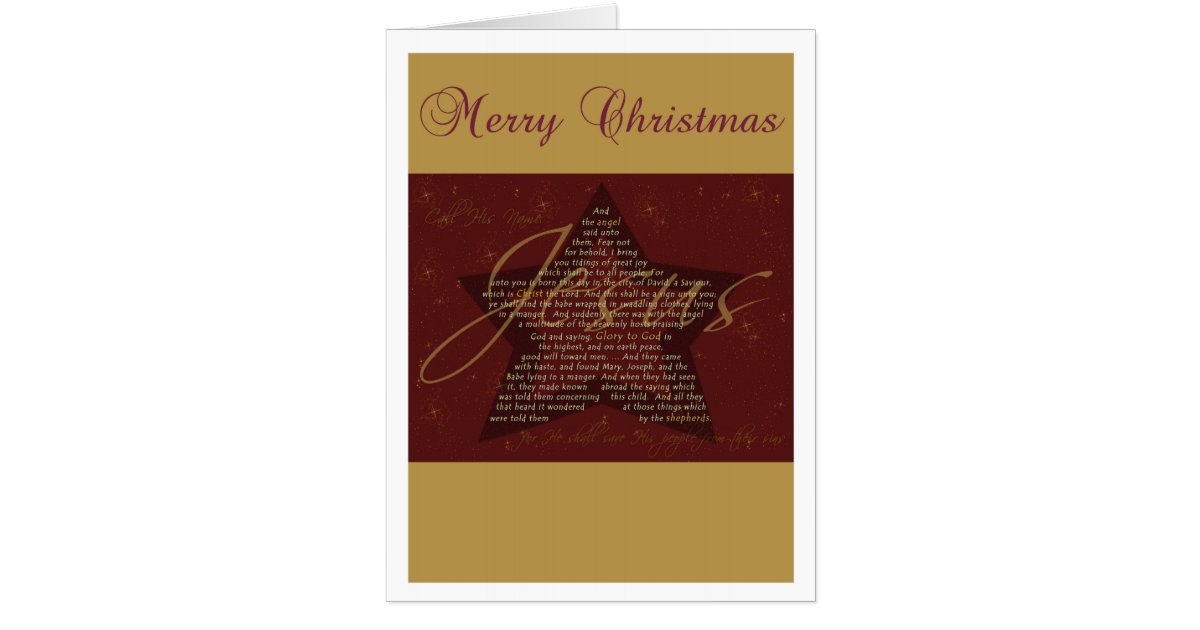 Merry Christmas Religeous Large Greeting Card  Zazzle.com