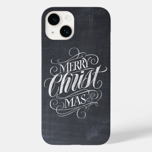 Merry CHRISTmas Religious Calligraphy Chalkboard C Case_Mate iPhone 14 Case
