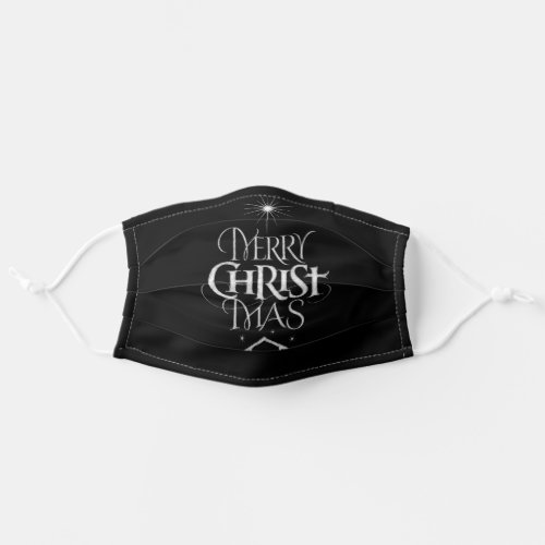 Merry CHRISTmas Religious Chalkboard Calligraphy Adult Cloth Face Mask