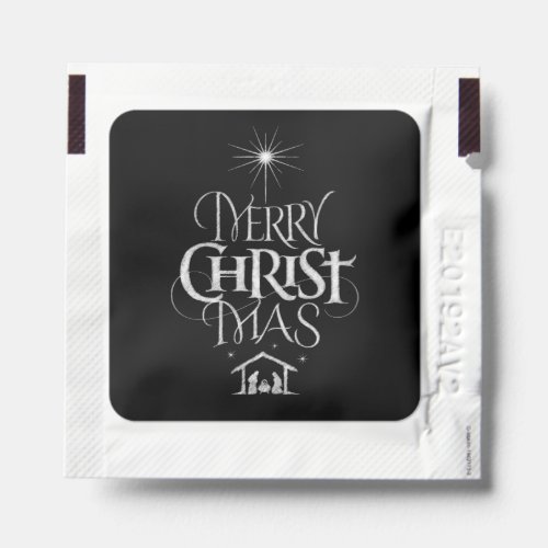 Merry CHRISTmas Religious Chalkboard Calligraphy Hand Sanitizer Packet