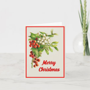 Merry Christmas Retro Holiday Greeting Card
