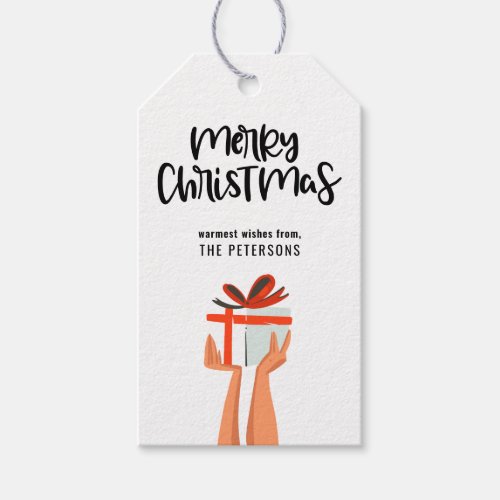 Merry Christmas Retro Mid_Century Gift Tags