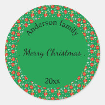 Merry Christmas retro name and date place