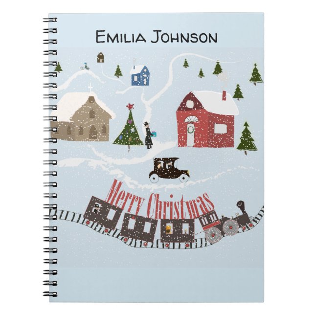 Merry Christmas , retro Notebook (Front)
