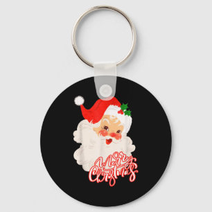 Merry Christmas Retro Santa Claus Vintage Retro Xm Keychain