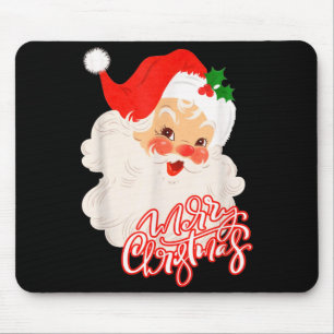 Merry Christmas Retro Santa Claus Vintage Retro Xm Mouse Pad