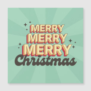 Merry Christmas retro style groovy text 