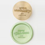 Merry Christmas Retro Typography Custom Name Wax Seal Stamp<br><div class="desc">Merry Christmas elegant retro typography with a custom name.</div>