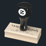 Merry Christmas Retro Typography Rubber Stamp<br><div class="desc">Wishing you a merry Christmas season filled with joy! Add a festive touch to your decorations with this retro-inspired typography design. It's perfect for adding a special flair to your presents and spreading holiday cheer in a stylish way. Customize it with your family name, address, and the year of your...</div>