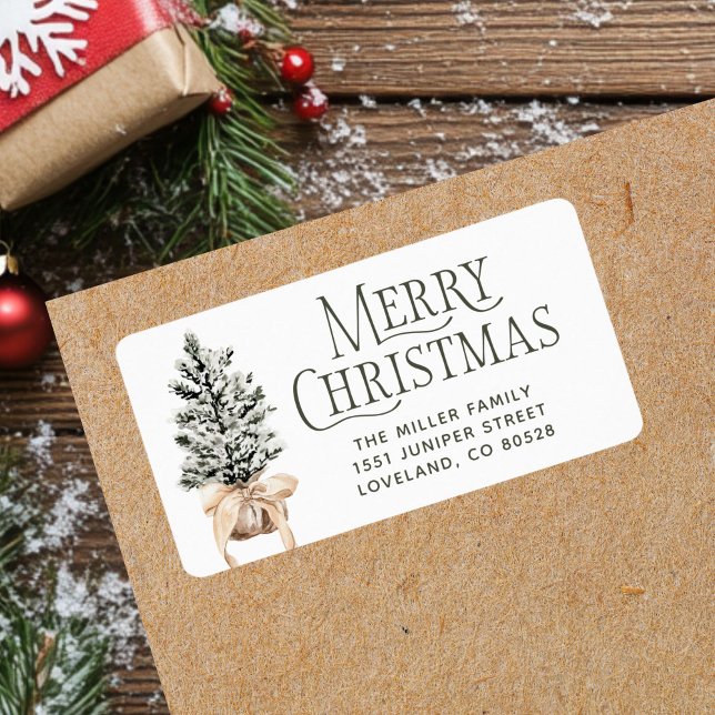 Merry Christmas Return Address Label (Creator Uploaded)