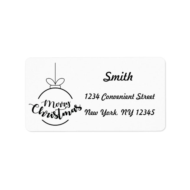 Merry Christmas Return Address Label (Front)