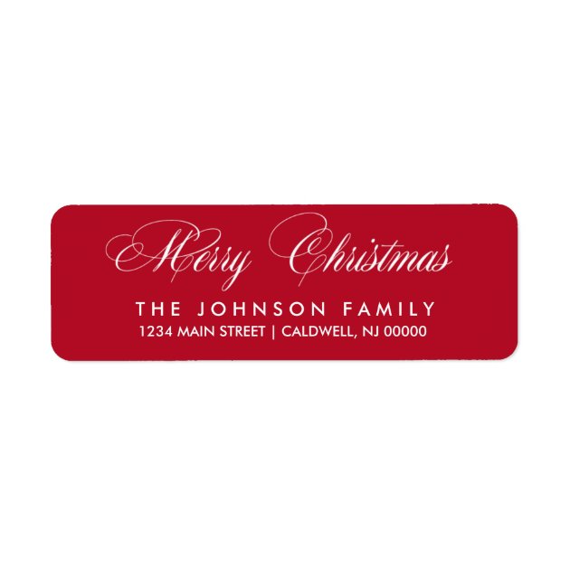 Merry Christmas Return Address Labels