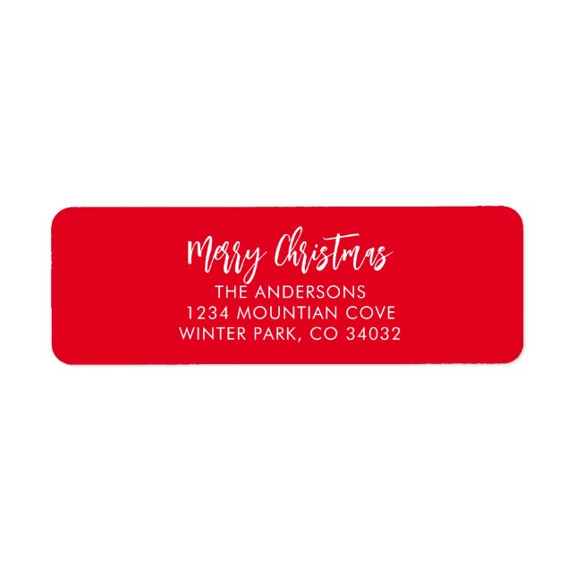 Merry Christmas Return Address Labels (Front)