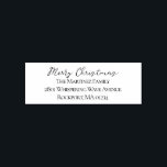 Merry Christmas Return Address Self-inking Stamp<br><div class="desc">Merry Christmas is written at the top in a simple script. Your return address is below. All text can be edited.</div>
