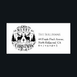 Merry Christmas  Return Address Self-inking Stamp<br><div class="desc">Merry Christmas Return Address self-inking stamp</div>