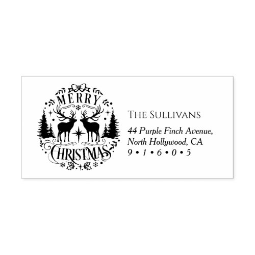 Merry Christmas  Return Address Self_inking Stamp