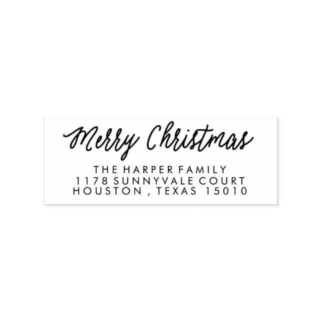 Merry Christmas Return Address Stamp (Imprint)