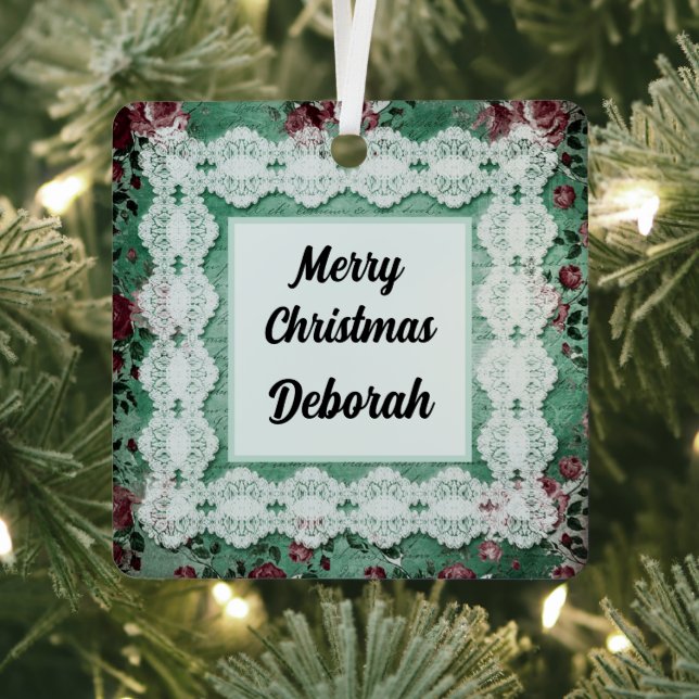 Merry Christmas Reversible Name Ornament (Insitu)