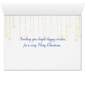 Merry Christmas rope design with lights on blue (Inside Horizontal (Bottom))