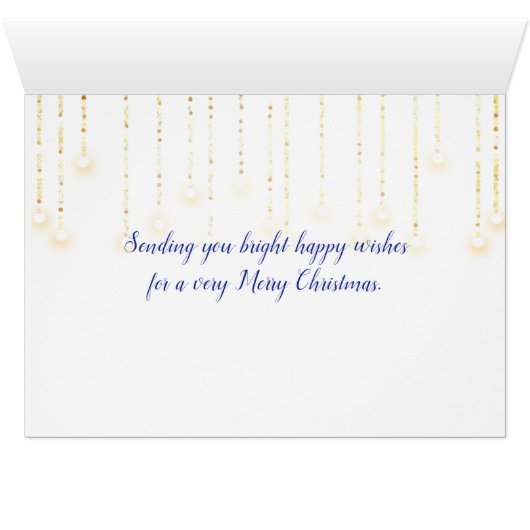 Merry Christmas rope design with lights on blue (Inside Horizontal (Bottom))