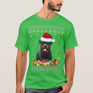 Merry Christmas Rottweiler Dog Ugly Sweater Santa 