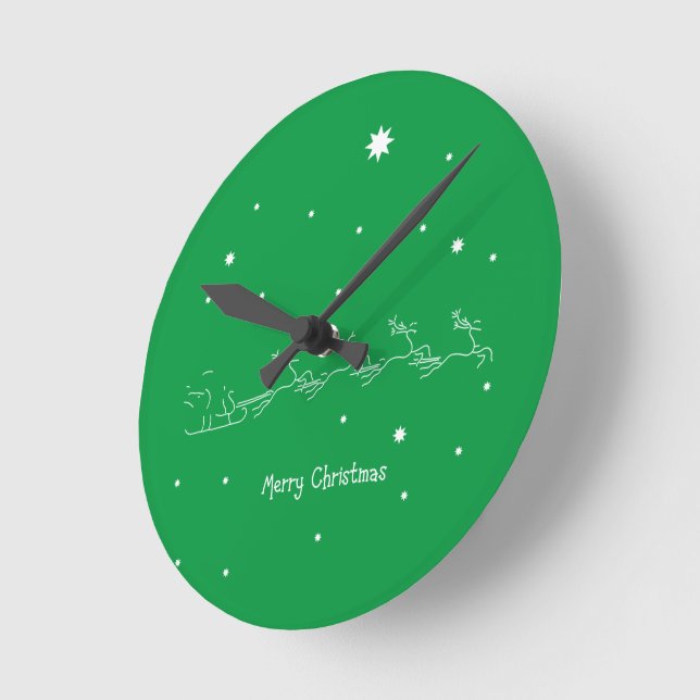 Merry christmas round clock (Angle)